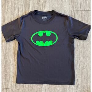 Batman DC Comics Neon Green Logo Short Sleeve Tee – Youth Small (6/7)